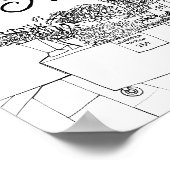 Buiten de markt markeren boeren Kaarten en geschen Poster (Hoek)