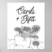 Buiten de markt markeren boeren Kaarten en geschen Poster (Voorkant)