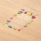 Buiten de markt Vrijgezellenfeest van boeren Acryl Uitnodigingen (Laagn)