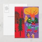 Buiten de moskee 2003 briefkaart (Voorkant / Achterkant)