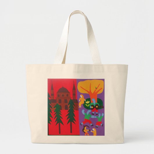 Buiten de moskee 2003 grote tote bag (Voorkant)