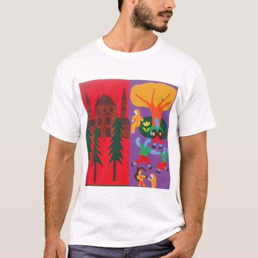 Buiten de moskee 2003 t-shirt (Voorkant)