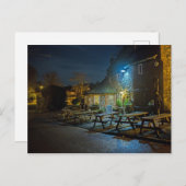 Buiten de oudste pub in de stad in de nacht briefkaart (Voorkant / Achterkant)