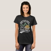 Buiten de Smores Funny Campfire Camping verhit T-shirt (Voorkant volledig)