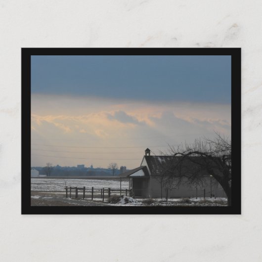 Buiten de stad briefkaart (Voorkant)