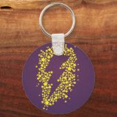 Buiten de sterren (bliksem) (gekleurd) sleutelhanger (Voorkant)