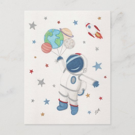 Buiten de sterren briefkaart (Voorkant)