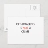 BUITEN DE WEG STAAN IS GEEN CRIMINALITEIT BRIEFKAART (Voorkant / Achterkant)
