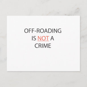 BUITEN DE WEG STAAN IS GEEN CRIMINALITEIT BRIEFKAART