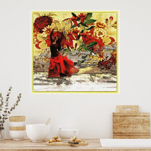 Buiten de wolken poster (Keuken)