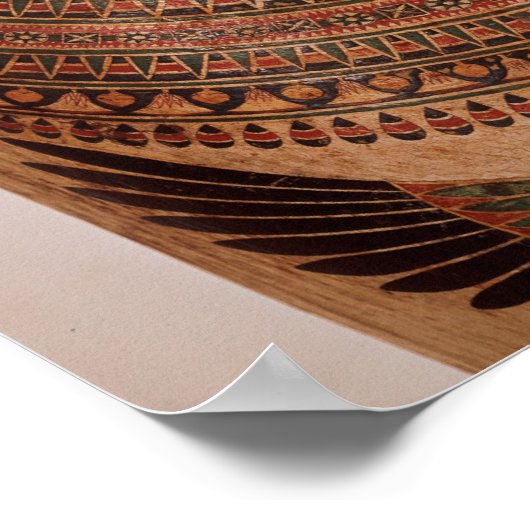 Buiten deksel van de sarcofaag van Psametik I (664 Poster (Hoek)