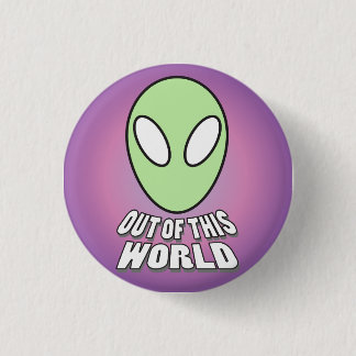 Buiten deze wereld - Alien Head Ronde Button 3,2 Cm