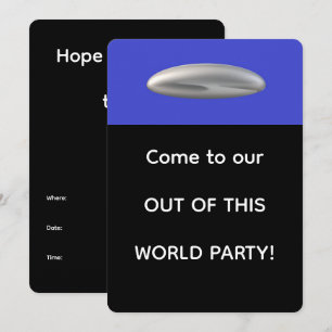 Buiten deze Wereld Feest Uitnodiging