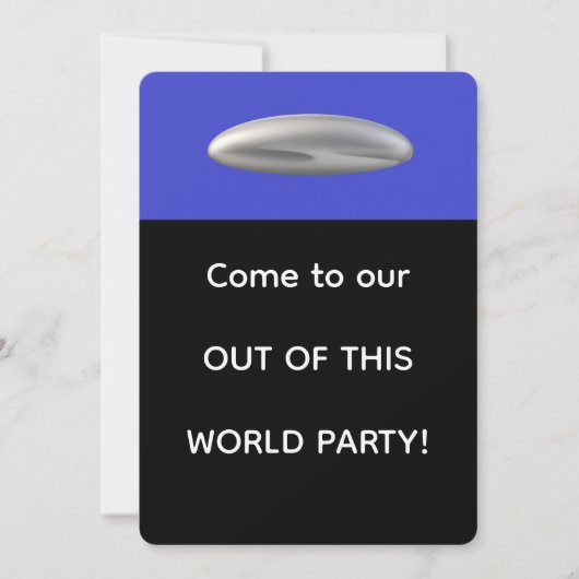 Buiten deze Wereld Feest Uitnodiging (Voorkant)