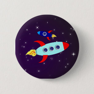 Buiten deze wereld!jongen ronde button 5,7 cm