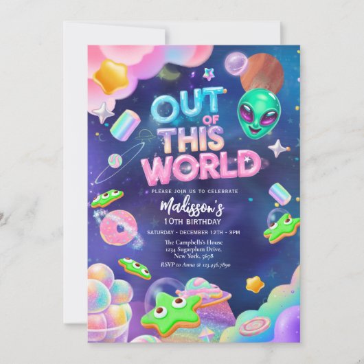 buiten deze wereld kaart (Voorkant)