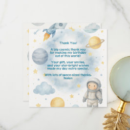 Buiten deze Wereld Kosmische Kids | Ruimte Feest - Bedankkaart