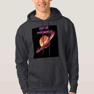 Buiten deze wereld neonroze Saturnus herenhoodie Hoodie