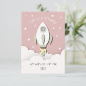 Buiten deze Wereld Roze Foto Klaslokaal Valentijn Kaart (Staand voorkant)