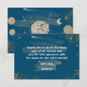 Buiten deze wereld ruimte verjaardag bedankkaart (Voorkant / Achterkant)