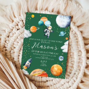 Buiten deze wereld Ruimtevaart Eerste verjaardagsu Kaart