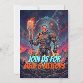 Buiten deze wereld vintage ruimte alien zomerfeest kaart