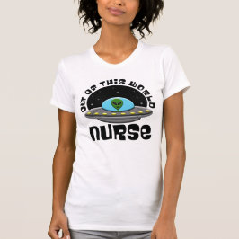 Buiten deze wereld zenuwvrije Alien UFO-ruimte T-shirt
