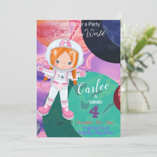 Buiten deze World Diverse Birthday Invitation Kaar (Staand voorkant)