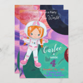 Buiten deze World Diverse Birthday Invitation Kaar (Voorkant / Achterkant)