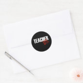 BUITEN DIENST LERAAR DONKER RONDE STICKER (Envelop)