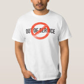 buiten dienst | Red Strike Warning T-shirt (Voorkant)