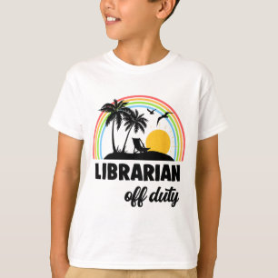 Buiten dienst regenboog einde schooljaar t-shirt