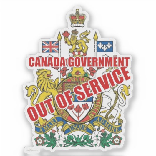 BUITEN DIENST STICKER (Voorkant)