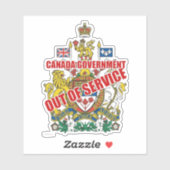 BUITEN DIENST STICKER (Vel)