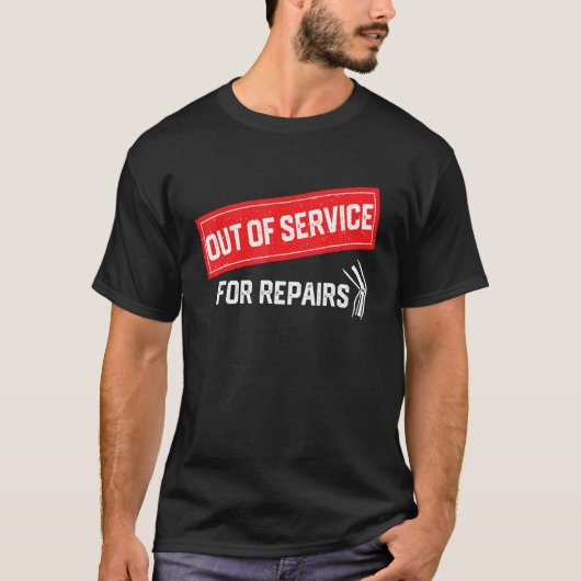 Buiten dienst voor vervanging van een knie t-shirt (Voorkant)