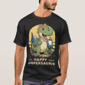 Buiten Dinosaurus Gelukkige Campersaurus Grappige T-shirt (Voorkant)