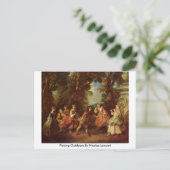 Buiten door Nicolas Lancret spelen Briefkaart (Staand voorkant)