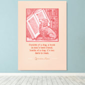 Buiten een Hond - Groucho Marx Quote Canvas Afdruk (Insitu (Houten vloer))