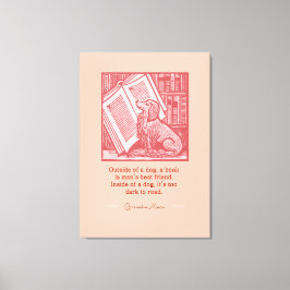 Buiten een Hond - Groucho Marx Quote Canvas Afdruk