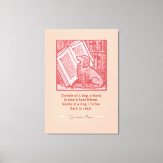 Buiten een Hond - Groucho Marx Quote Canvas Afdruk