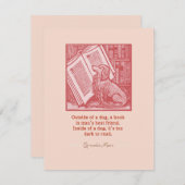 Buiten een hond notitiekaartje (Voorkant / Achterkant)