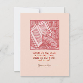 Buiten een hond notitiekaartje