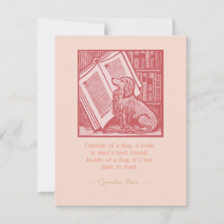 Buiten een hond notitiekaartje