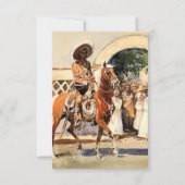"Buiten een Mexicaanse kerk" door Edward Borein Bedankkaart (Voorkant)