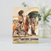 "Buiten een Mexicaanse kerk" door Edward Borein Bedankkaart (Staand voorkant)