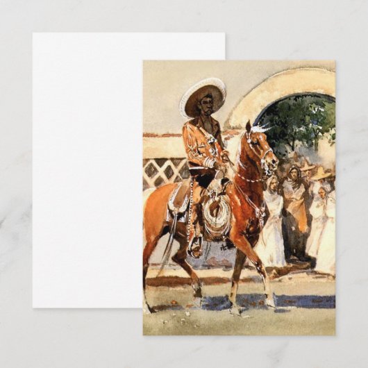 "Buiten een Mexicaanse kerk" door Edward Borein Bedankkaart (Voorkant / Achterkant)