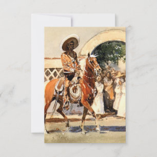 "Buiten een Mexicaanse kerk" door Edward Borein Bedankkaart