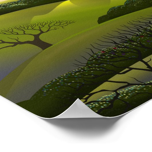 Buiten een regenboog poster (Hoek)