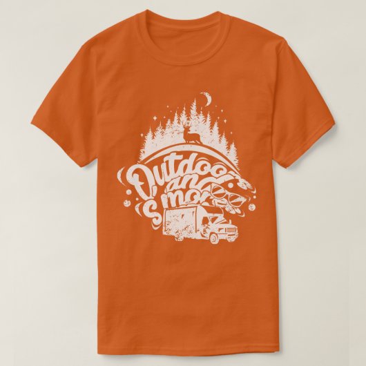 Buiten en Smores Camping T-shirt (Design voorkant)