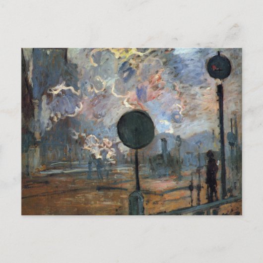 Buiten Gare Saint-Lazare door Claude Monet Briefkaart (Voorkant)
